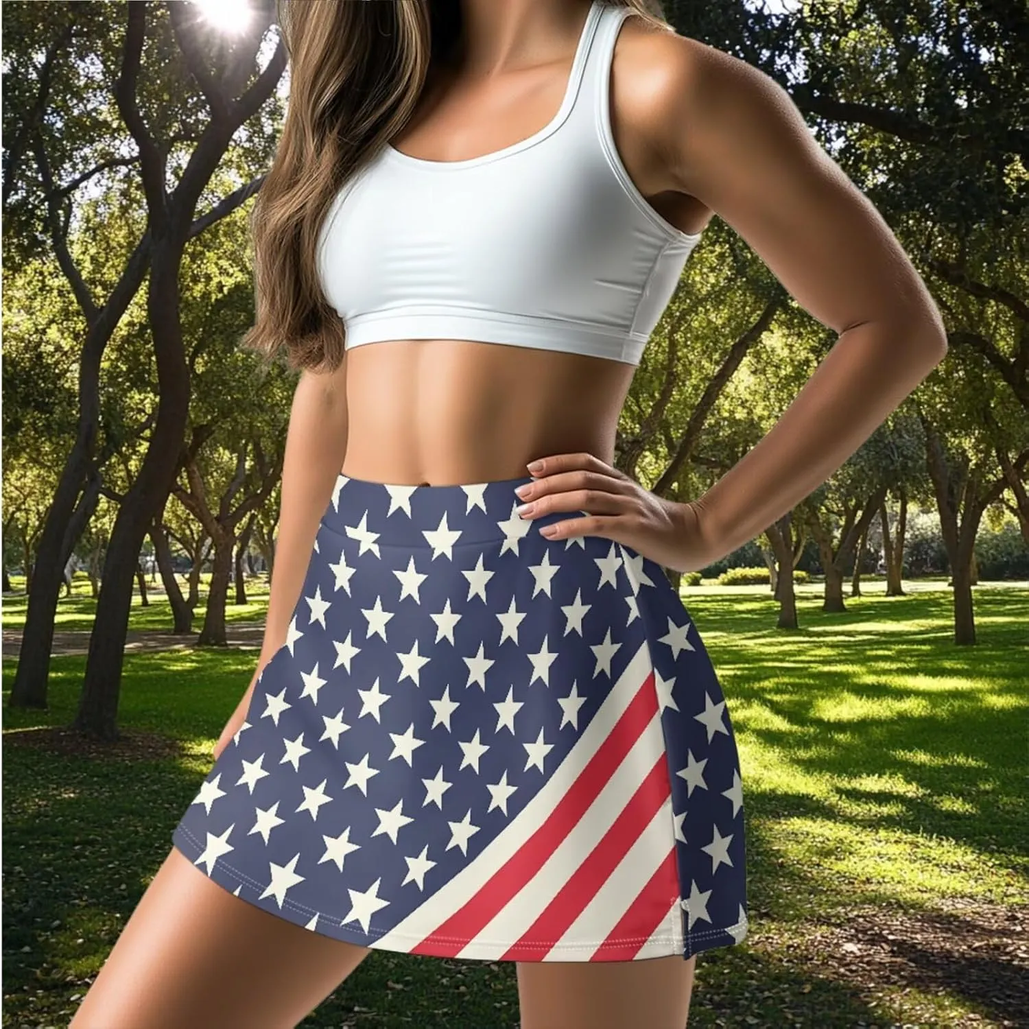 Womens Summer Tennis Skirts with Pocket Inner Shorts Athletic Skort High Waisted Golf Skirt for Pickleball Running