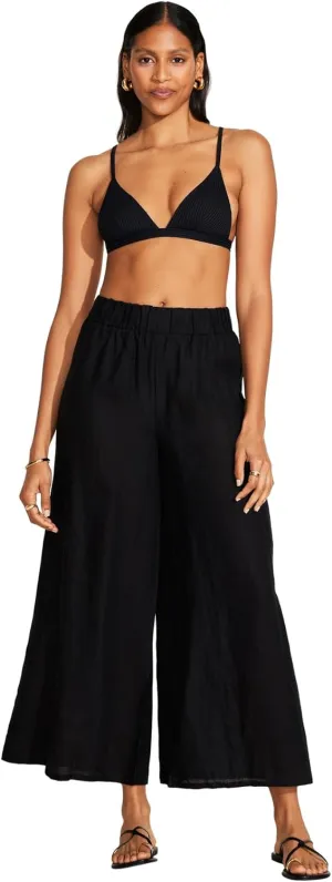 Women's Tallows Linen Wide Leg Pant Swimsuit Cover Up