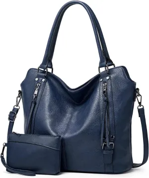 Women's Tote Bag Handbags and Purse PU Leather Shoulder Bag Ladies Hobo Bags Adjustable Large Bag with Crossbody Strap