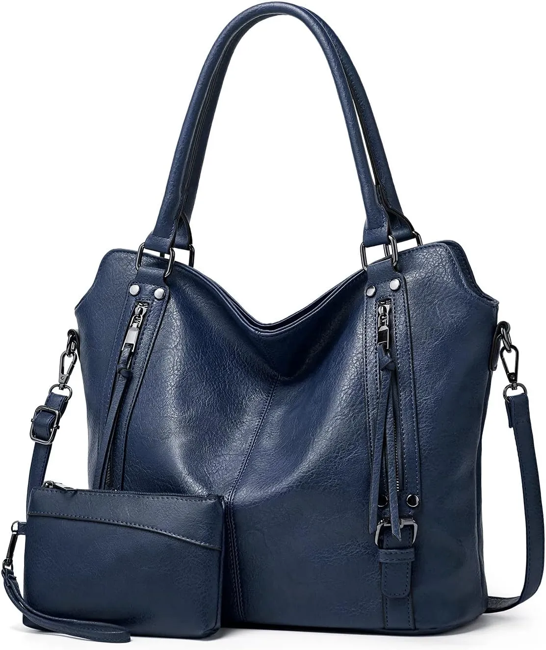 Women's Tote Bag Handbags and Purse PU Leather Shoulder Bag Ladies Hobo Bags Adjustable Large Bag with Crossbody Strap