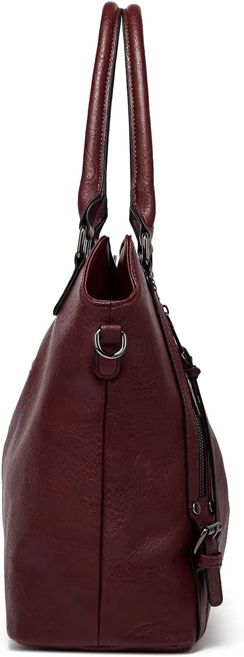 Women's Tote Bag Handbags and Purse PU Leather Shoulder Bag Ladies Hobo Bags Adjustable Large Bag with Crossbody Strap