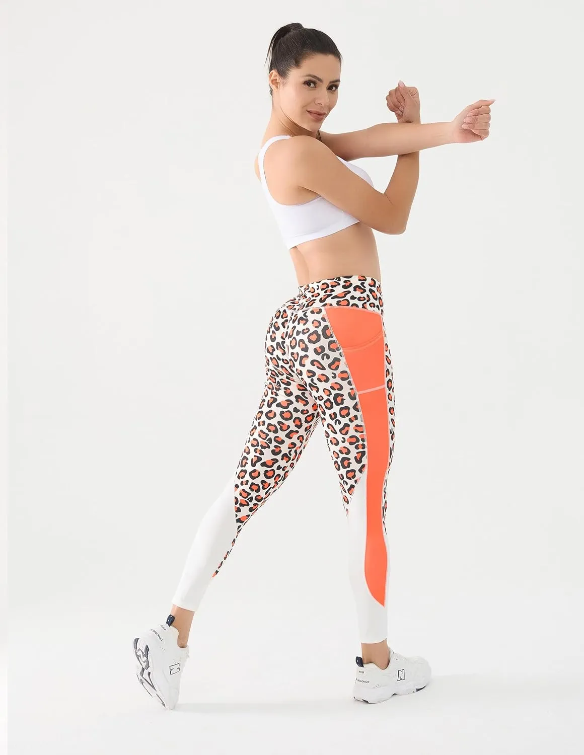 Workout Leggings for Women High Waisted Tummy Control Yoga Pants Gym Athletic Compression Leggings with Pockets