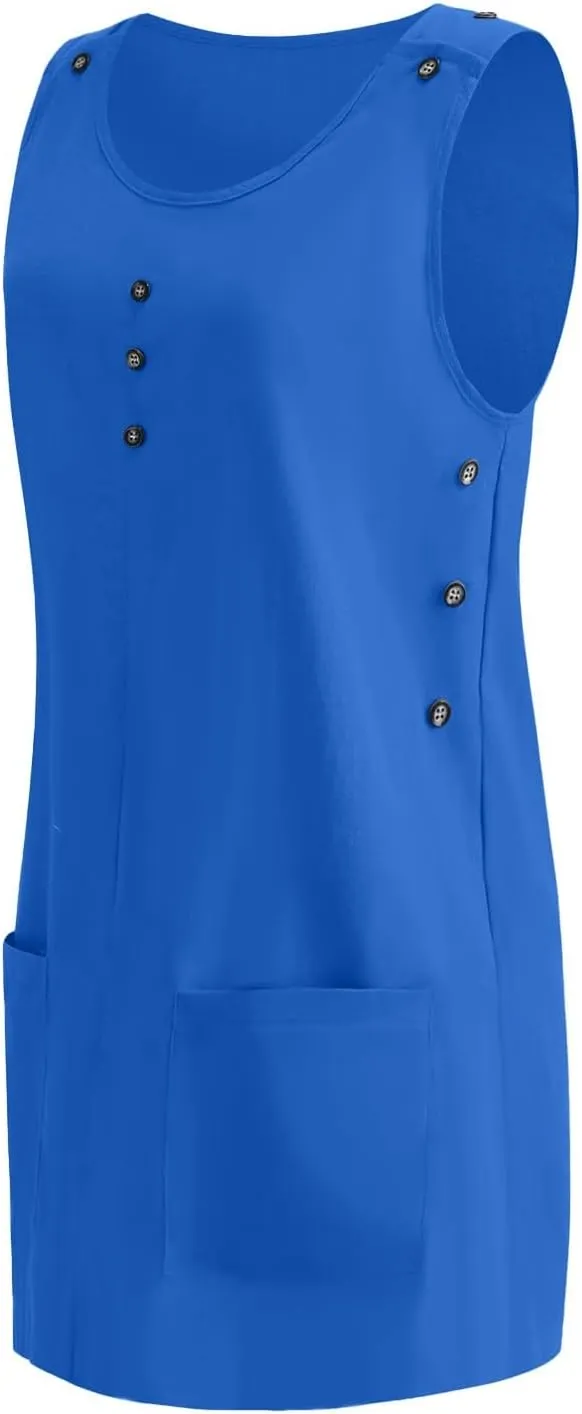 XOWRTE Summer Dress for Women Sleeveless Tank Dress with Pockets Casual Short A Line Dress Crewneck Sundress 2025